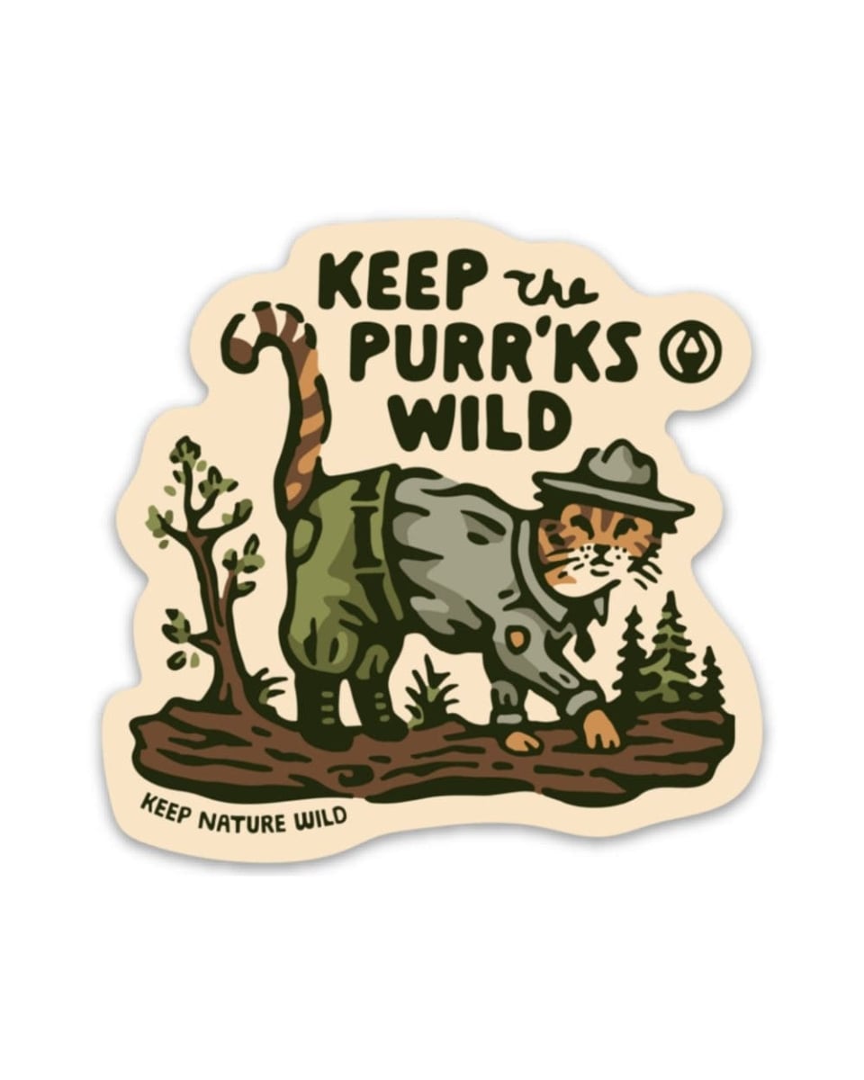 666743 3 x 2.92 in. Keep the Purrks Wild Sticker, Multi Color