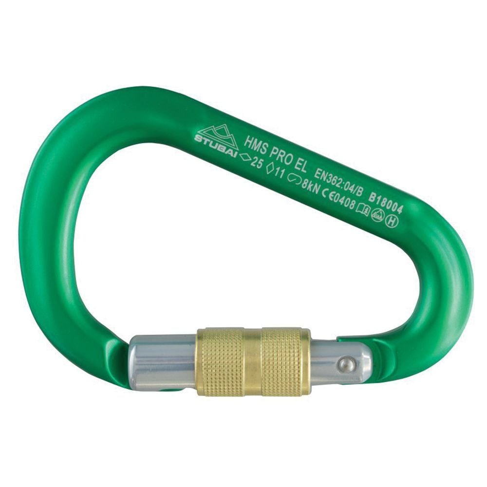 432525 HMS Anodized Screwgate Carabiner, Green