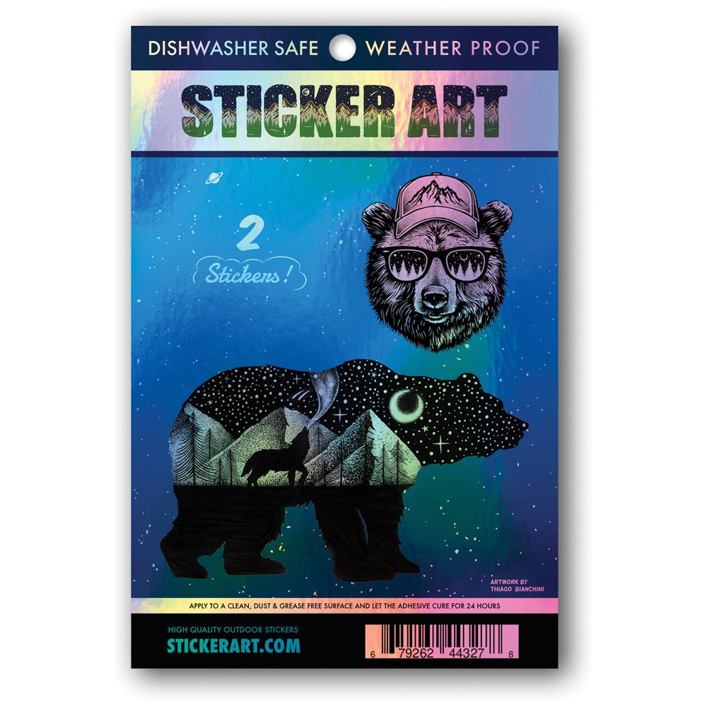 777529 Bear Wolf Holographic