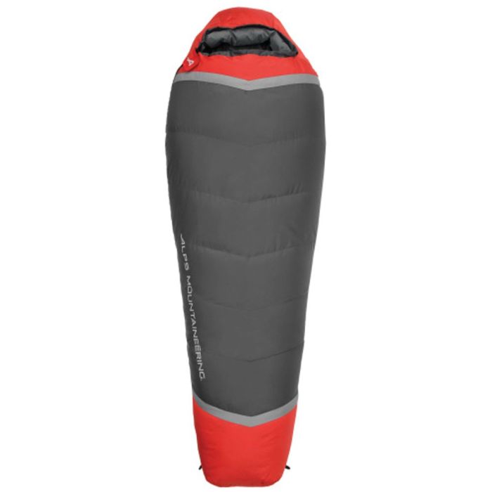495158 Zenith 0 Regular Down-Filled Sleeping Bag, Red & Gray