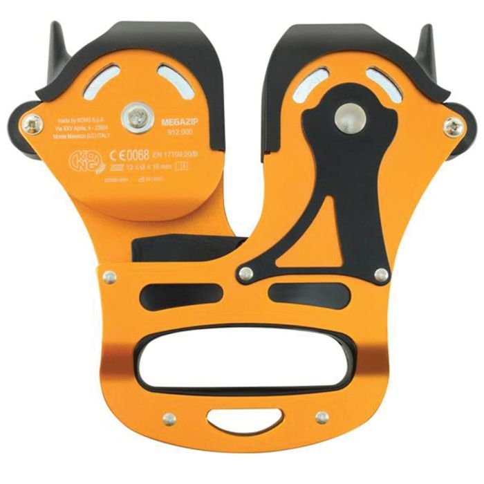432602 Mega Zip Double Pulley - Orange & Black