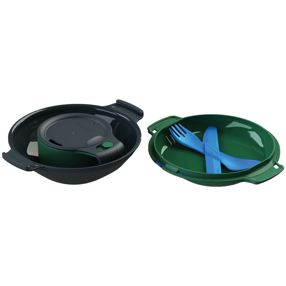 Picture of Humangear 700192 Gokit Plus Deluxe Civilized&#44; Lockable Mess Kit - Charcoal & Green