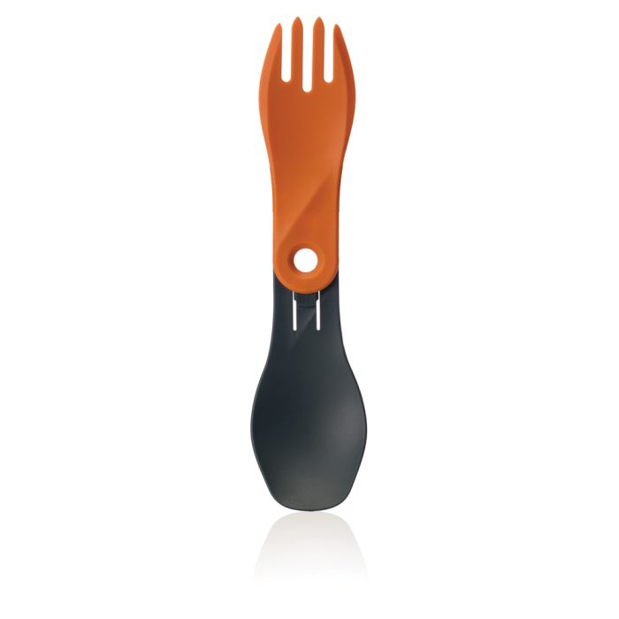 Picture of Humangear 700179 GoBites Bio Spin Utensil Set, Gray & Orange