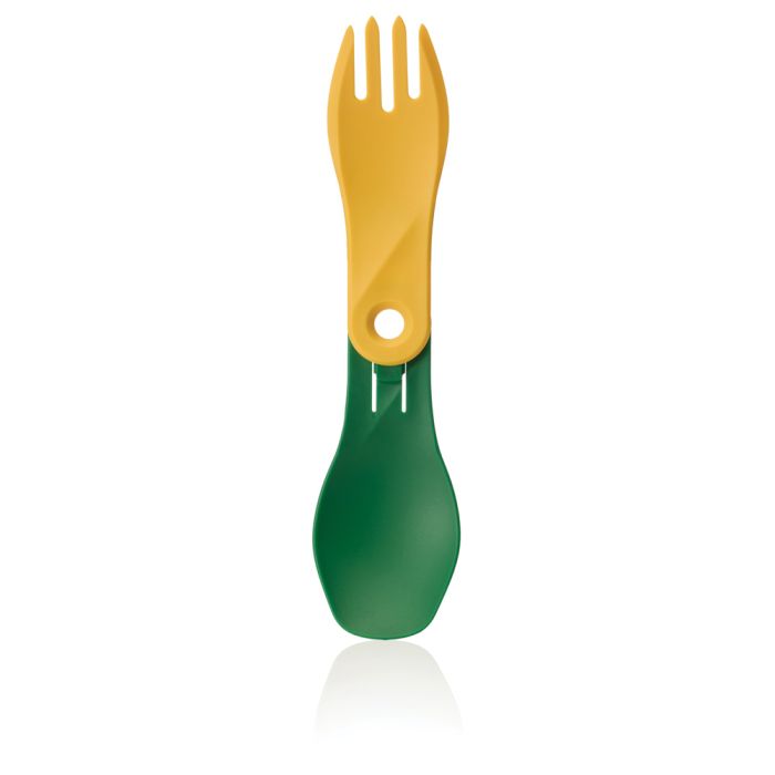 Picture of Humangear 700180 GoBites Bio Spin Utensil Set, Green & Yellow