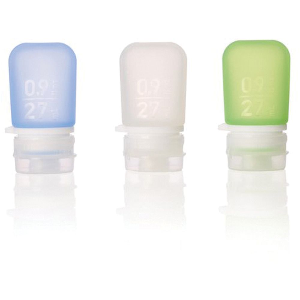 Picture of Humangear 700195 Gotoob Mini Travel Tube - Clear&#44; Green & Black - Pack of 3