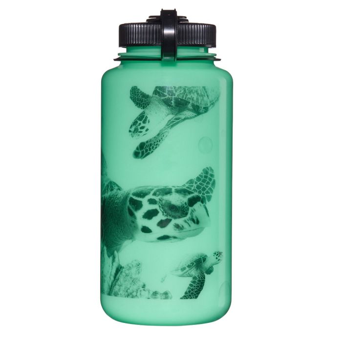 Picture of Nalgene 342903 32 oz Wide Mouth Sustain - Glo Wyld Collection - Turtle