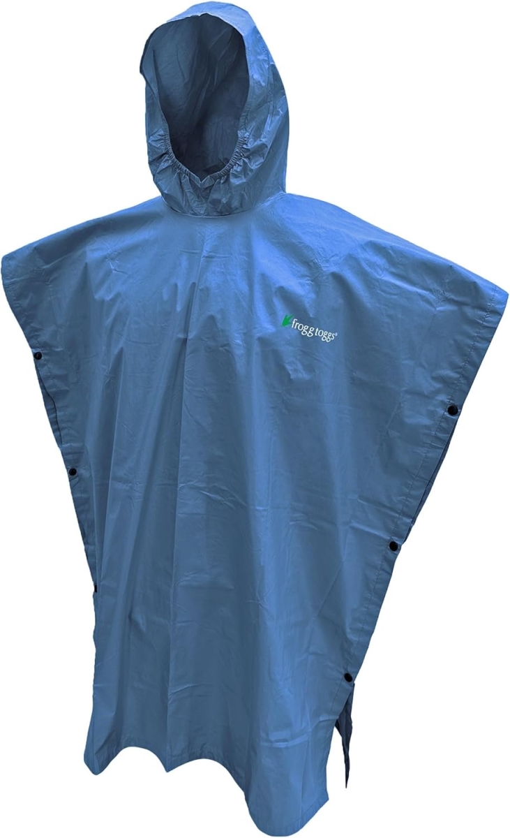 604973 Ultra-Lite 2 Poncho Breathable Reusable Waterproof Raincoat for Kids, Blue - One Size Fits Most