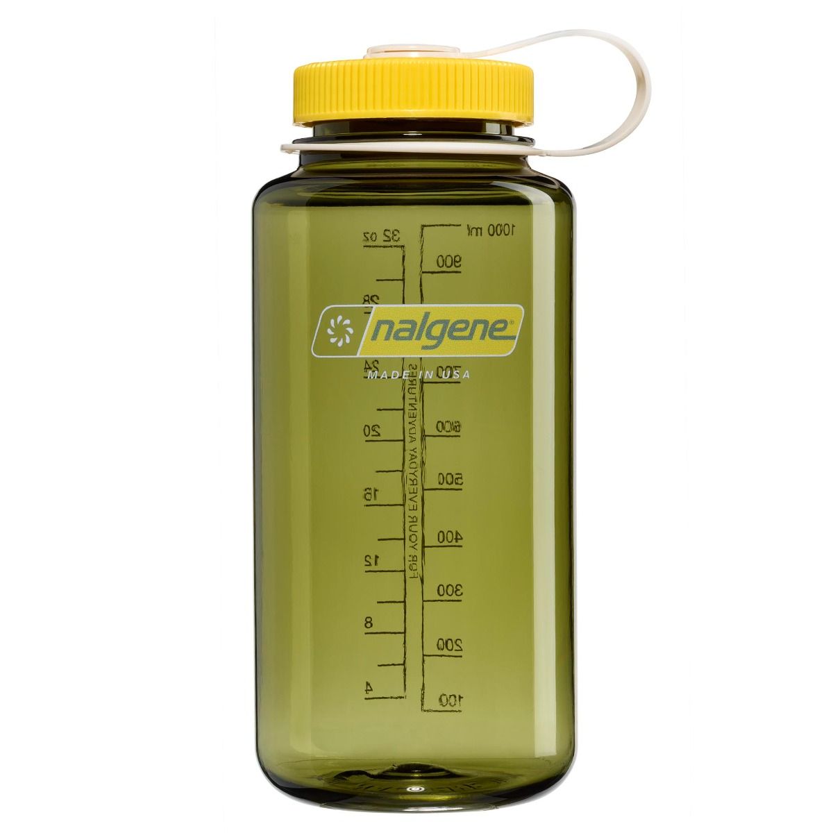 Picture of Nalgene 342913 32 oz Wide Mouth Sustain Water Bottle - Oil Green