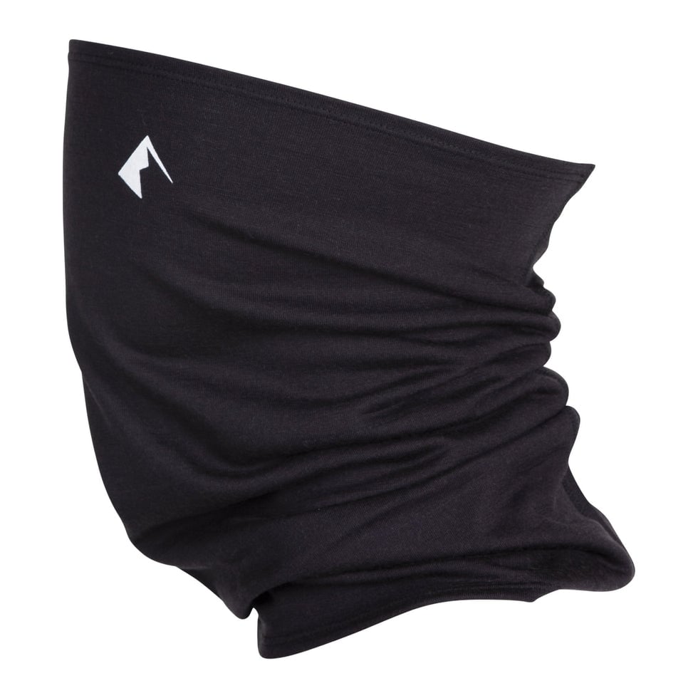 600604 Merino Wool Neck Gaiter, Black - One Size