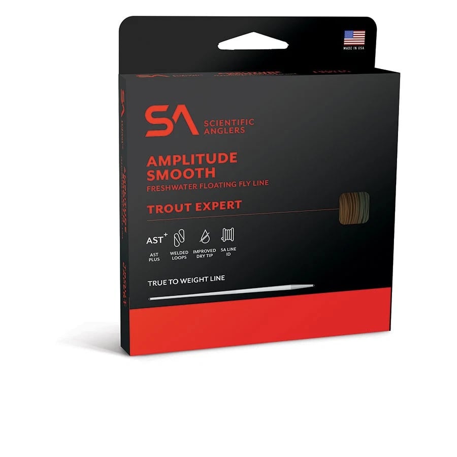 Scientific Anglers Amplitude Smooth Trout Expert Fly Line - Leather/Sage Green/Buckskin - 90' - 4