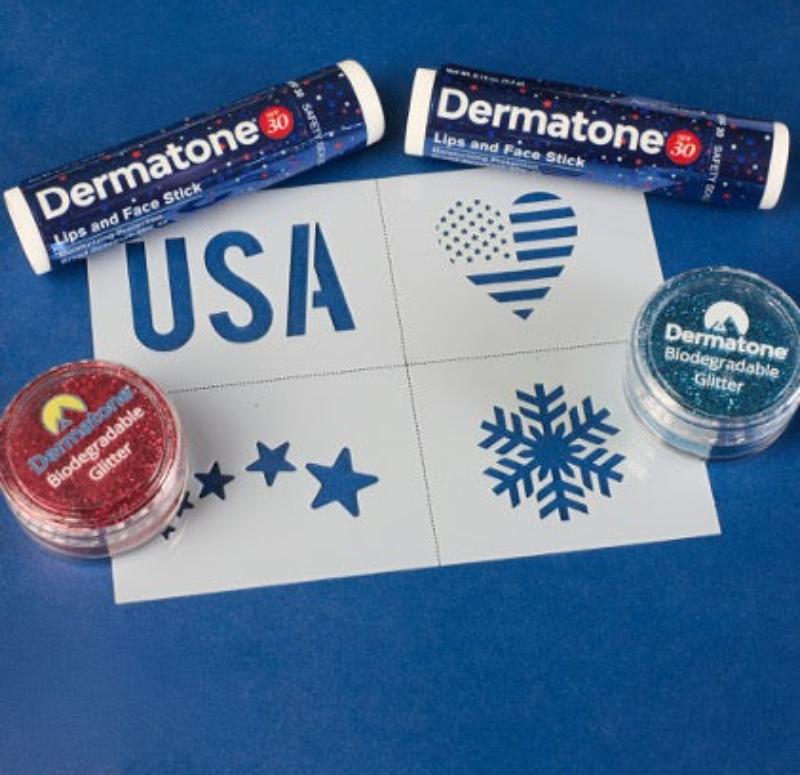 535722 Glitter Kit - Snow & USA - 12 Piece