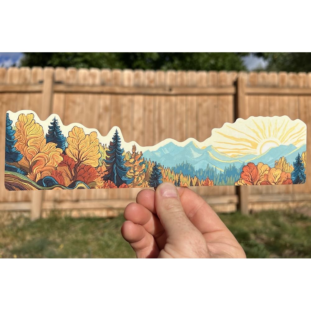 112533 Fall Mountains Wrap Art Stickers