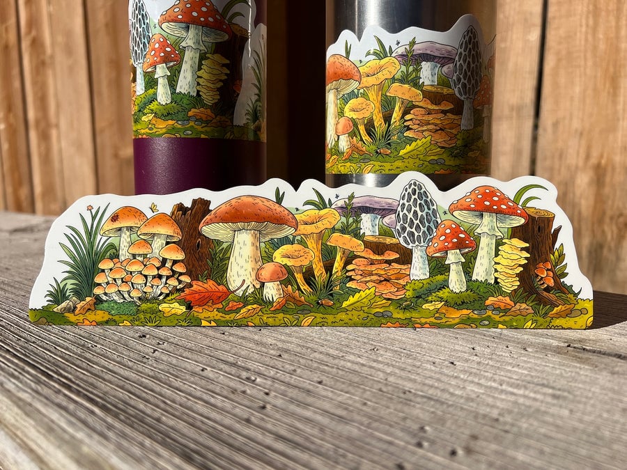 112534 Mushroom Forest Wrap Art Stickers
