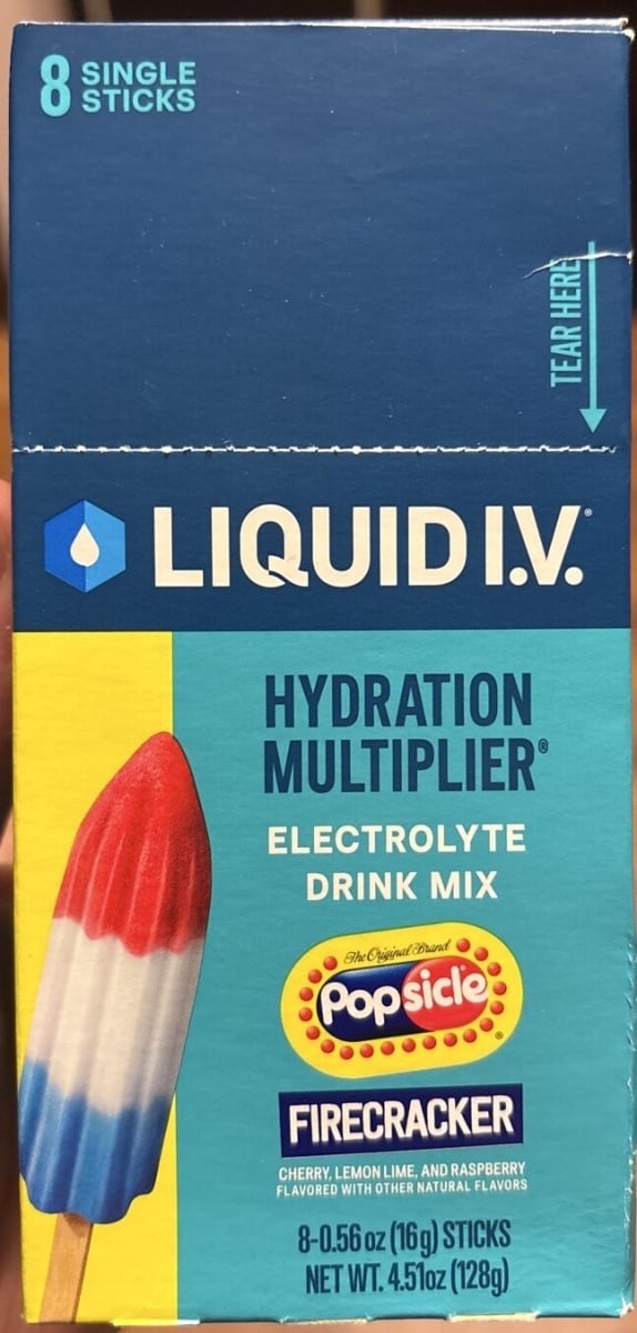 Popsicle Firecracker Hydration Multiplier Electrolyte Drink Mix, 0.56 Ounce,  96PK