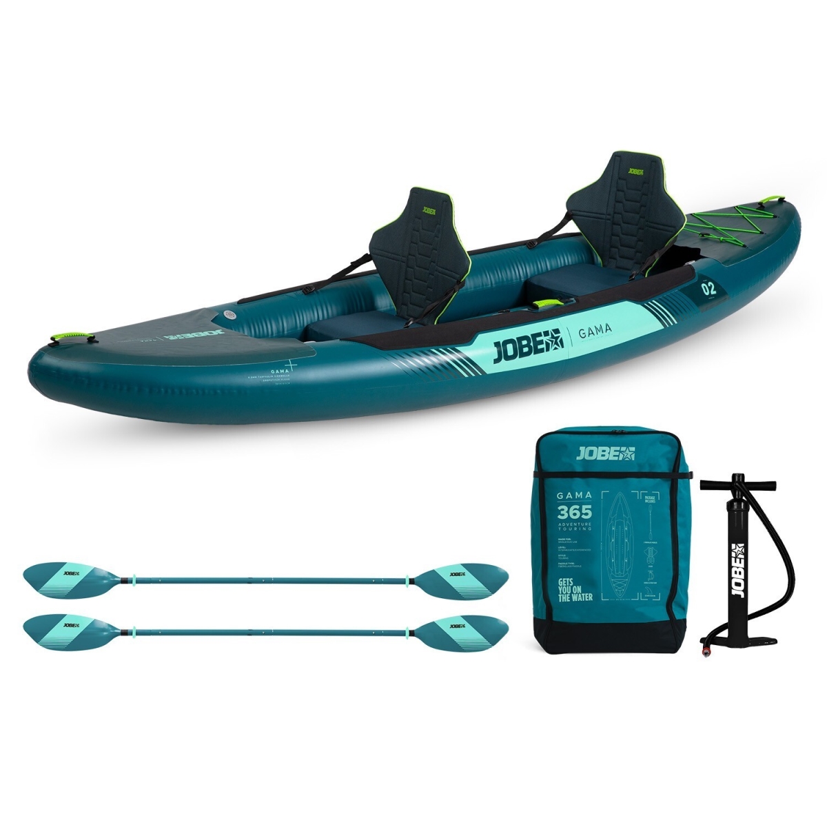 777952 Gama Inflatable Kayak Package, Green