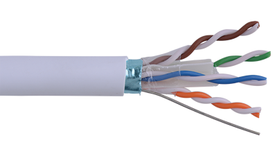 Picture of Liberty Wire & Cable 24-4P-P-L6SH-WHT Category 6 F&UTP EN series 23 AWG 4 Pair Shielded Cable Reel&#44; White