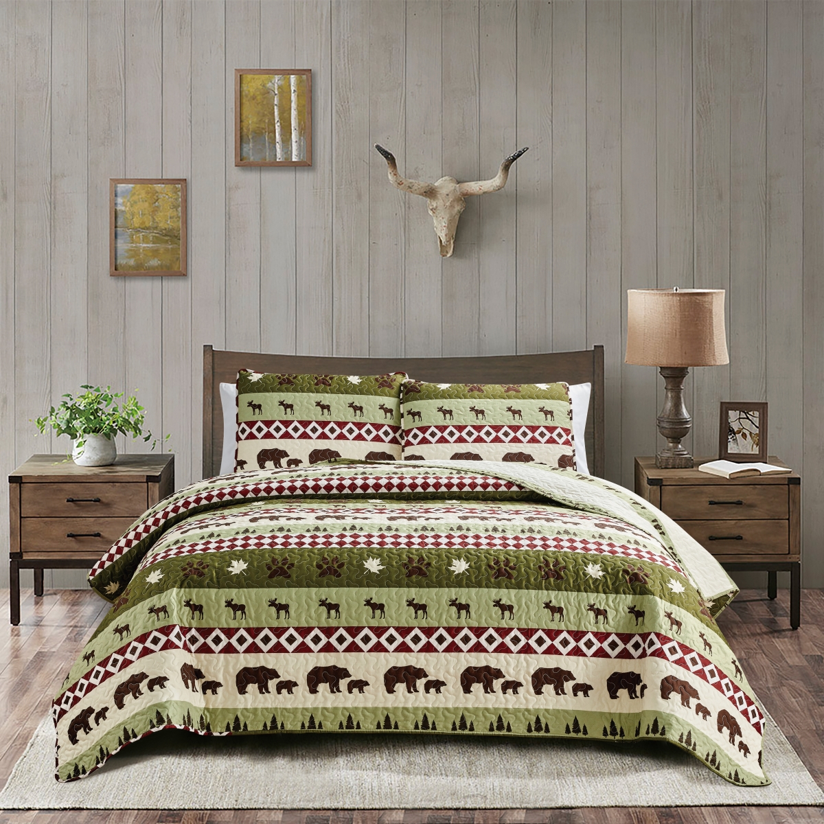 Picture of LCM Home Fashions Q066 Yosemite Quilt Set