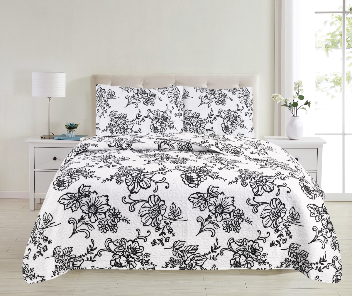Picture of LCM Home Fashions Q075 Priscilla Quilt Set