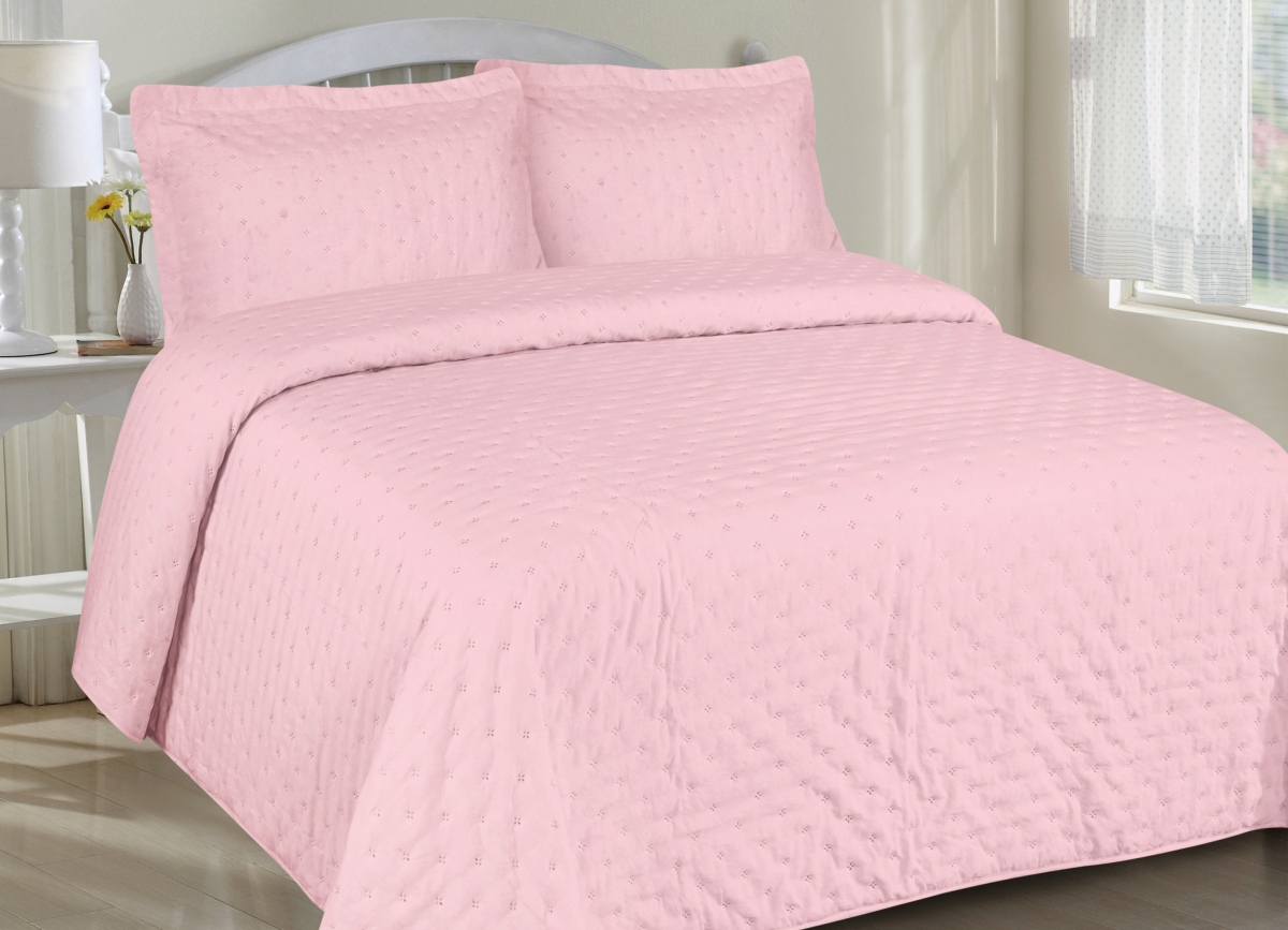 Picture of LCM Home Fashions Q071B Garment Washed Quilt Set