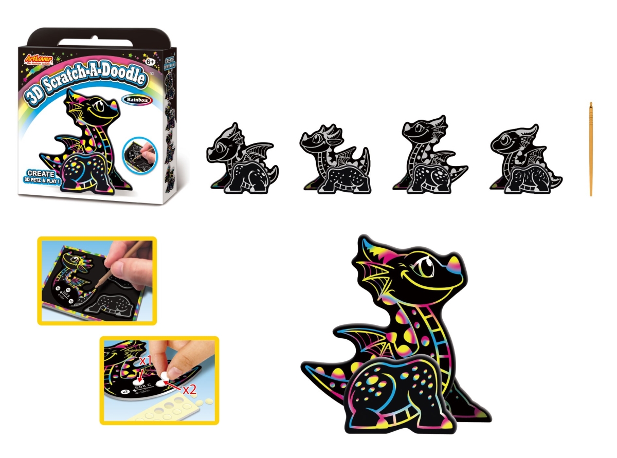 SCD-3D-MB008  3D Scratch-A-Doodle - Dragon