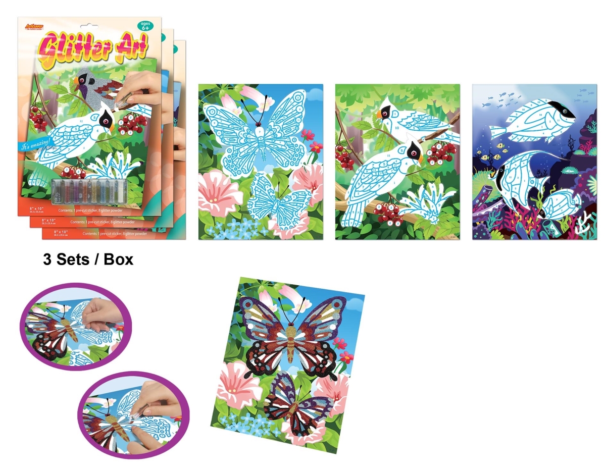 GTA-EP200-MB - Glitter Art (Set Of 3) -  Artlover