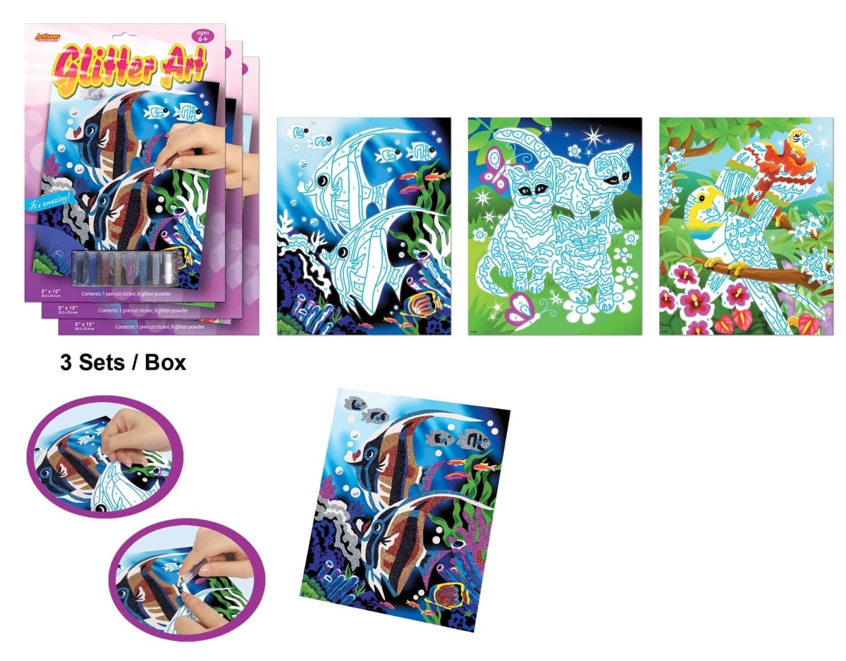 GTA-EP100-MB - Glitter Art (Set Of 3) -  Artlover