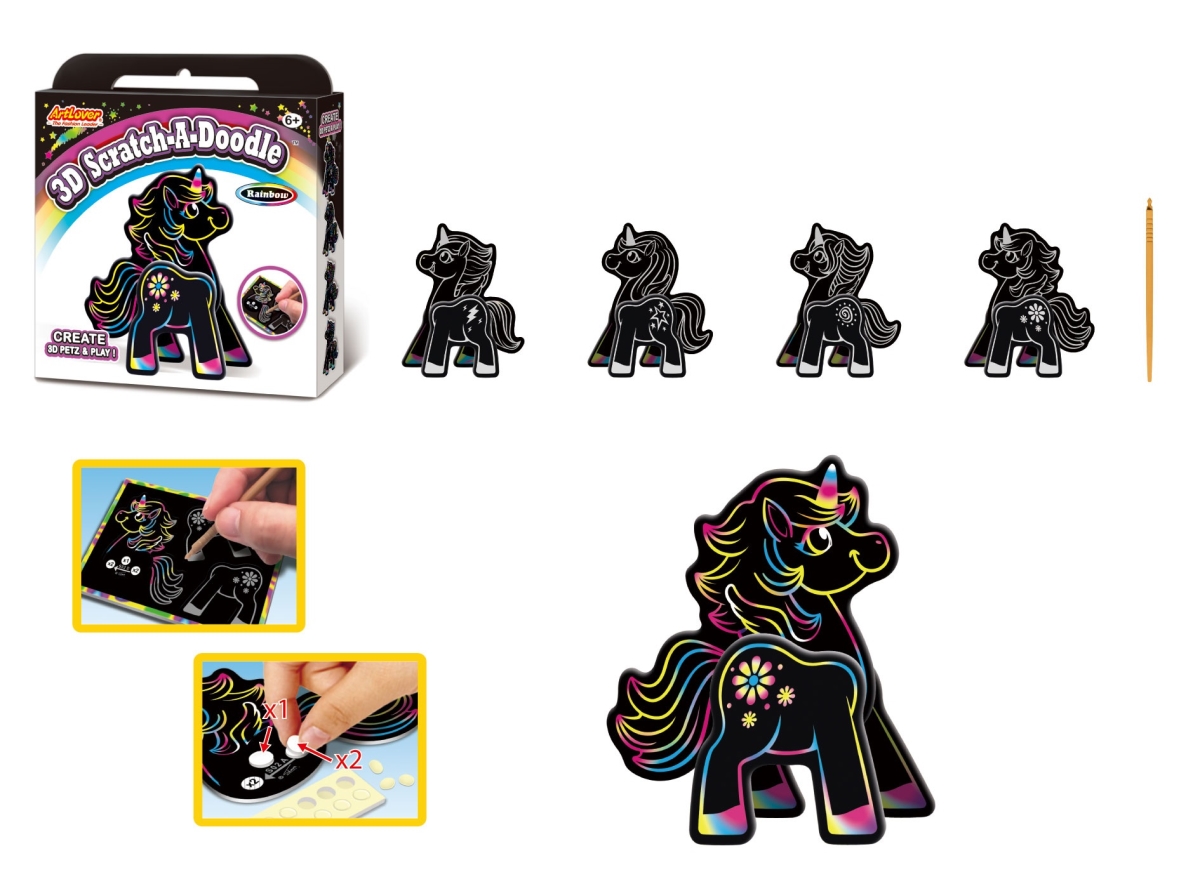 SCD-3D-MB002  3D Scratch-A-Doodle - Unicorn
