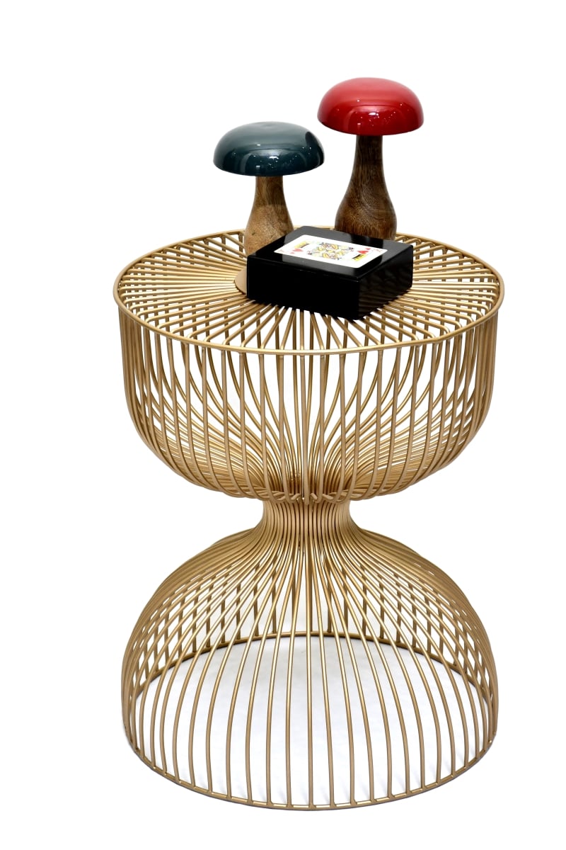 -ST-16 Gold Wire Accent Table