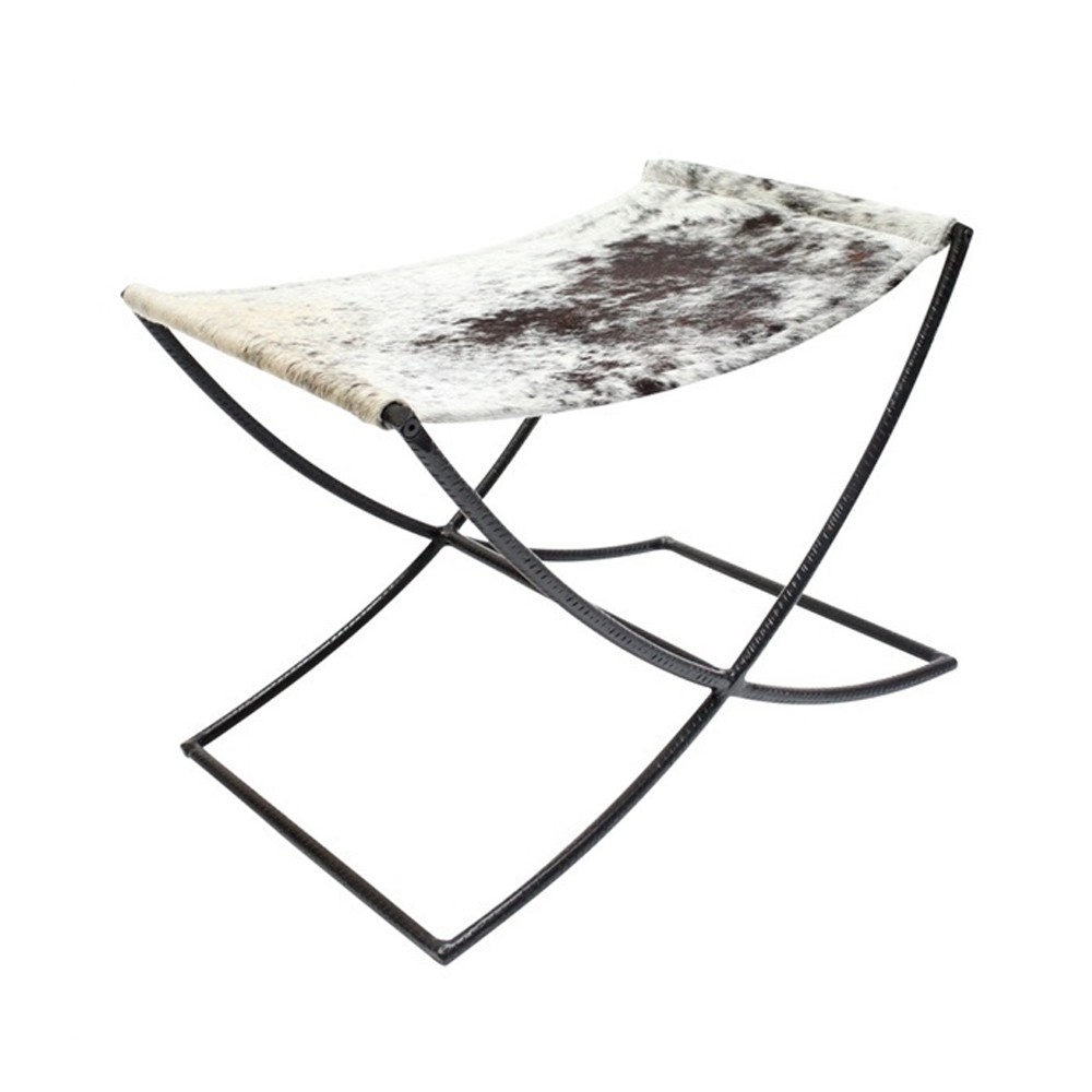 -140 Polka Dot Sled Bench In Black/White
