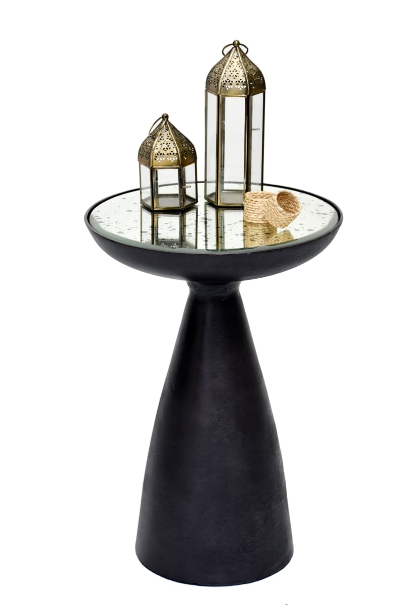 -ST-14 Black Hourglass Side Table