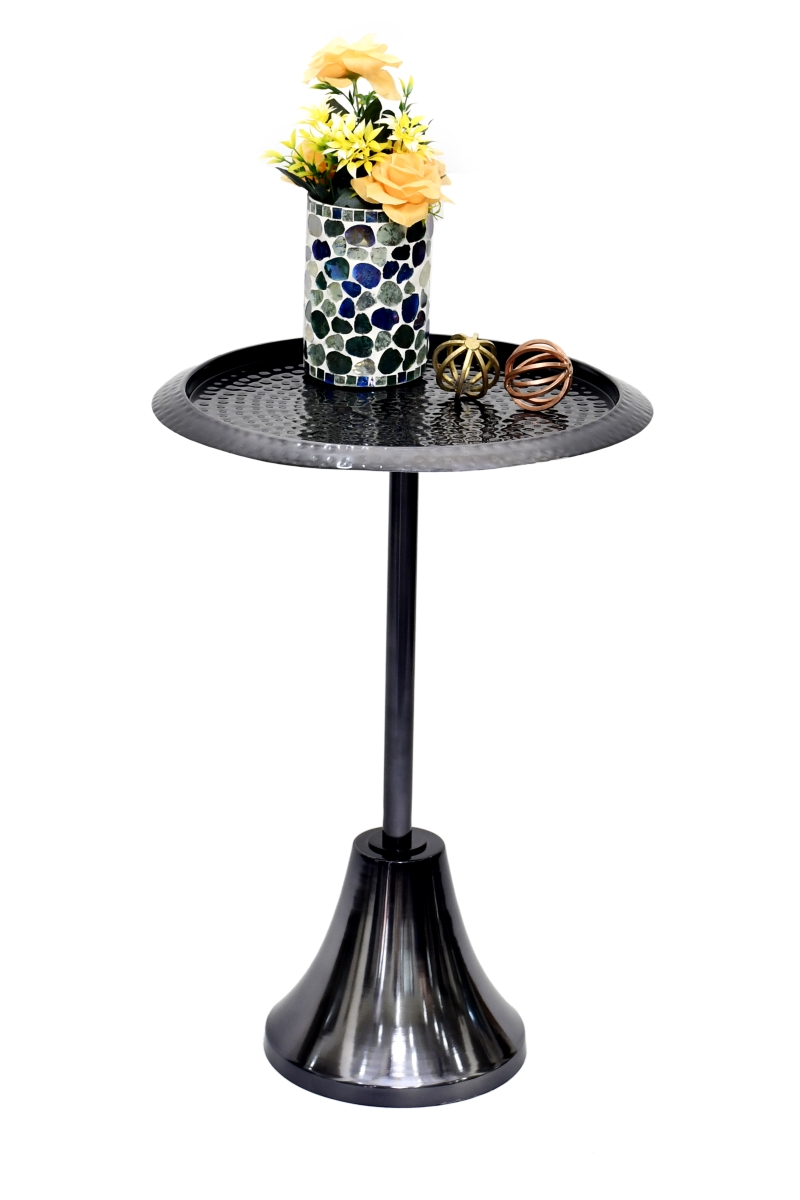 -DT-06 Marlo Metal Black Nickel Side/Drink Table