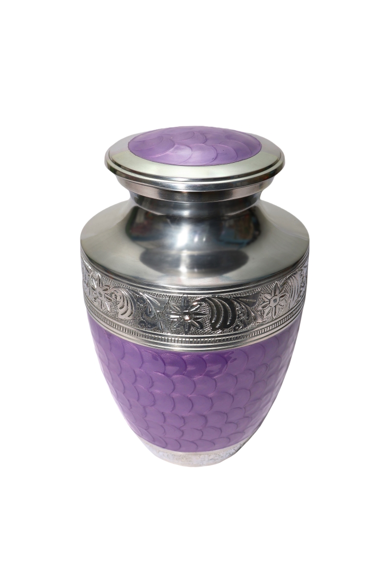 -URN-58 Engraved Memorial Urn with Textured