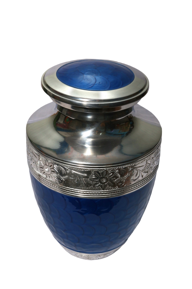 -URN-59 Engraved Memorial Urn with Textured