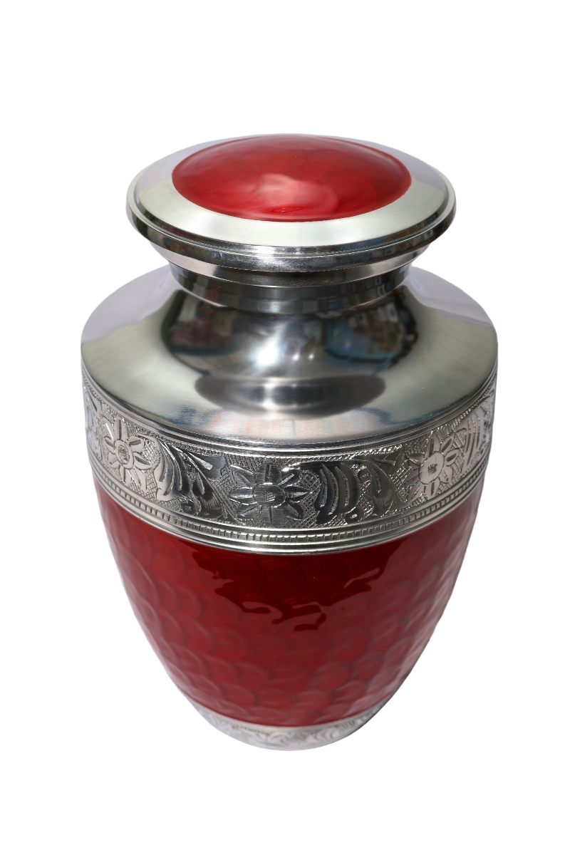 -URN-61 Engraved Memorial Urn with Textured