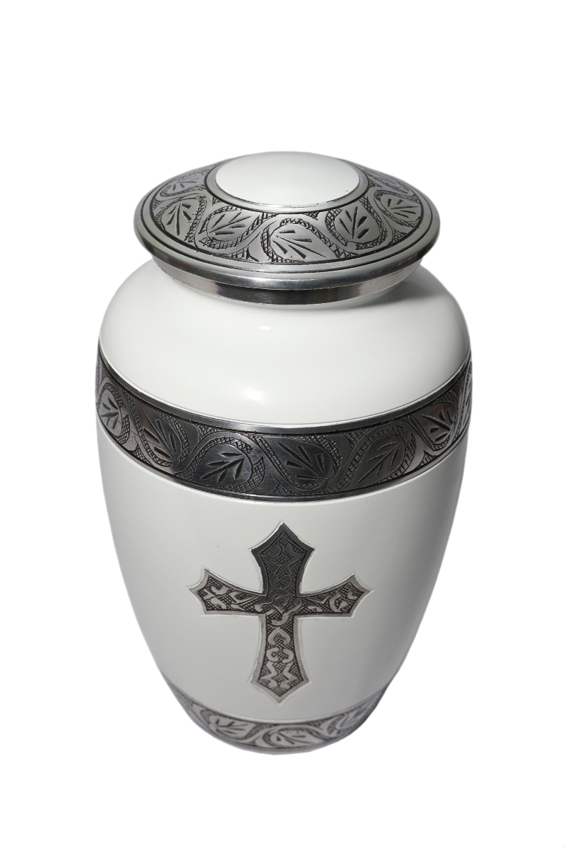 -URN-45 Memorial Urns accents cross