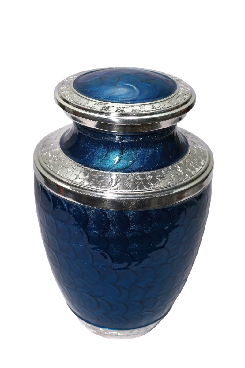 -URN-47 silver-toned accents urn