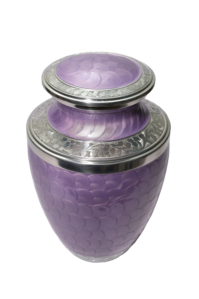 -URN-48 silver-toned accents urn
