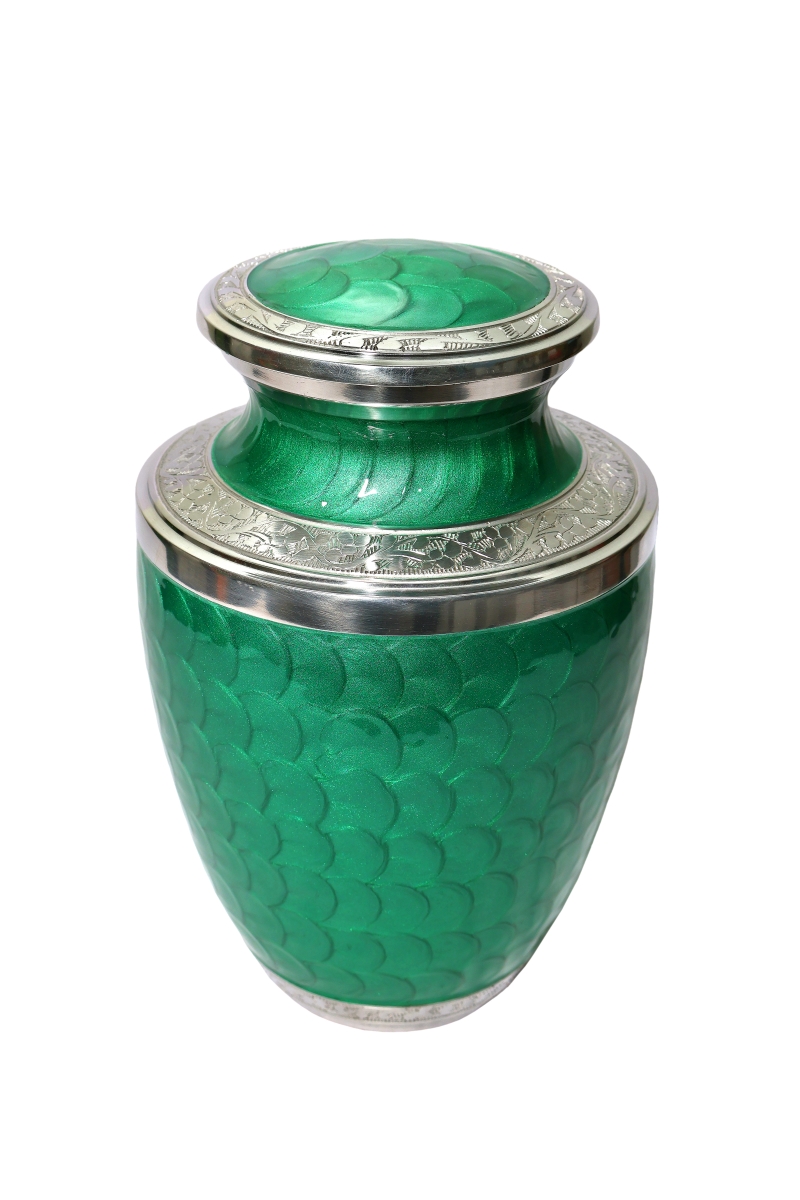 -URN-49 silver-toned accents urn