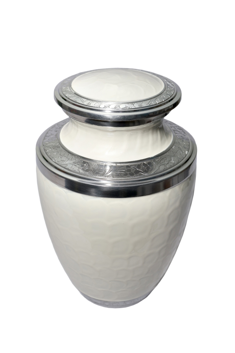 -URN-50 silver-toned accents urn