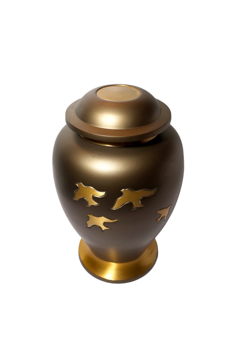 -URN-51 URN antique with bird design