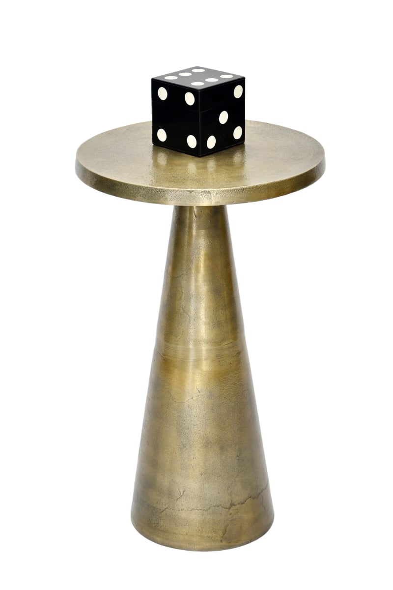 -ST-25 Modern Conical Accent Table Brass Antique