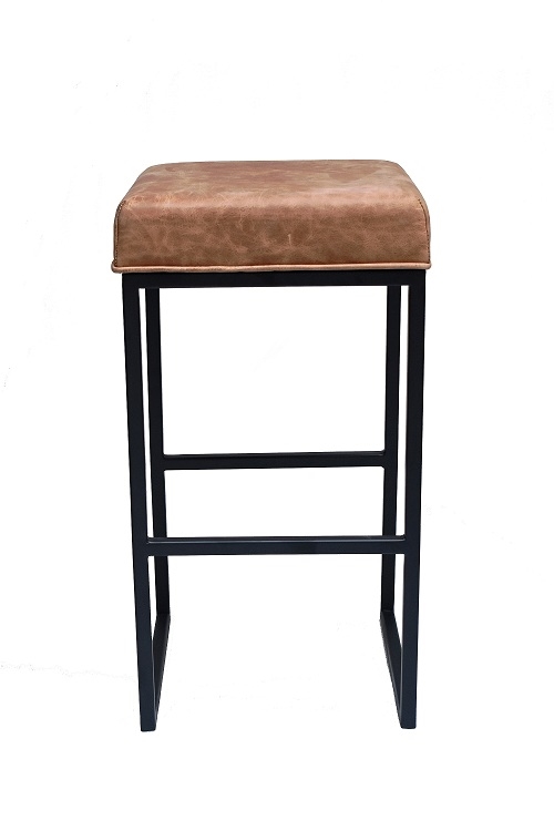 -BSL-112 Black Stool Leather