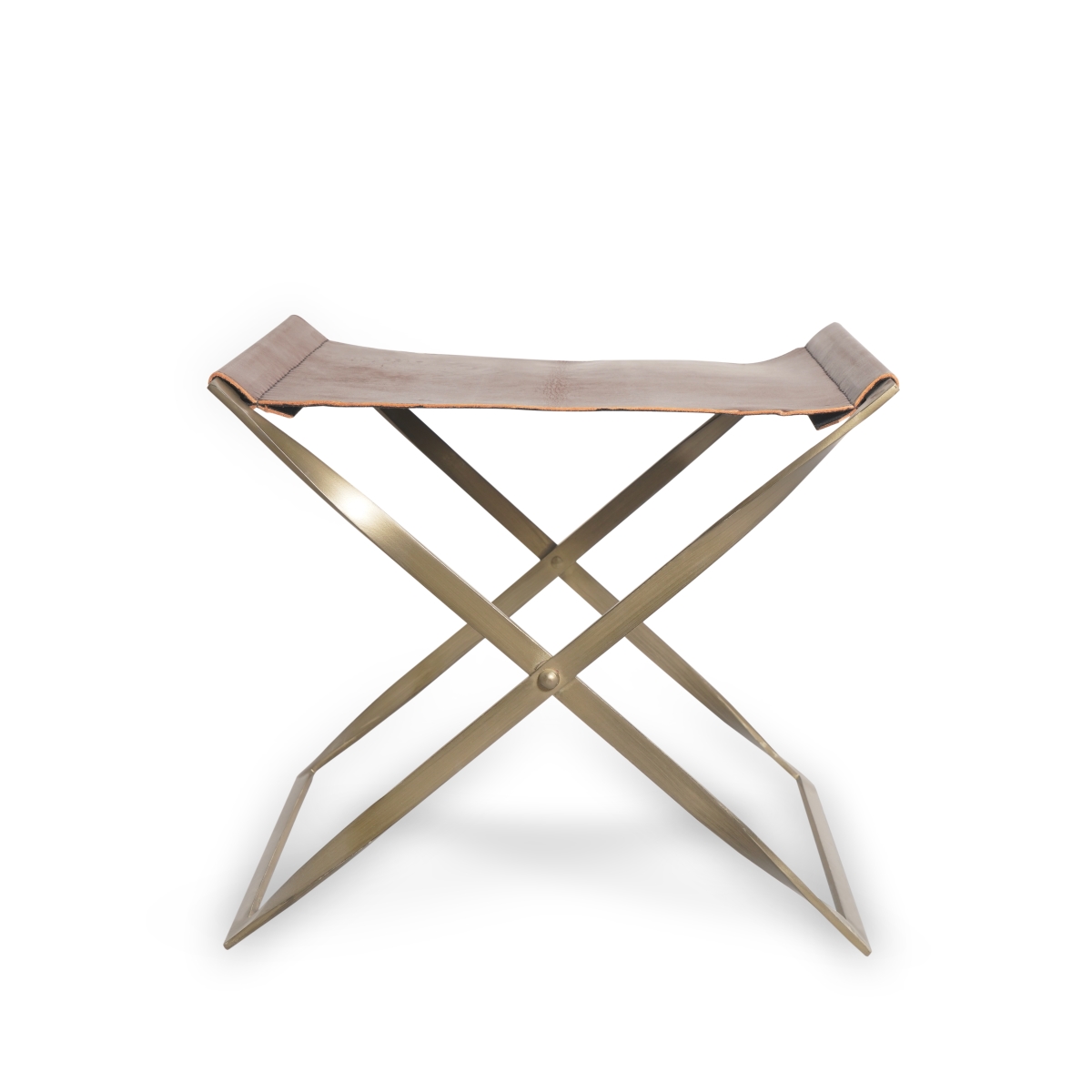 -SST-113 Scissors Leather Stool