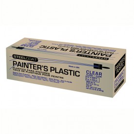 222672 10 x 25 ft. 4 Mil Steelcoat Clear Plastic Sheeting, Pack of 12