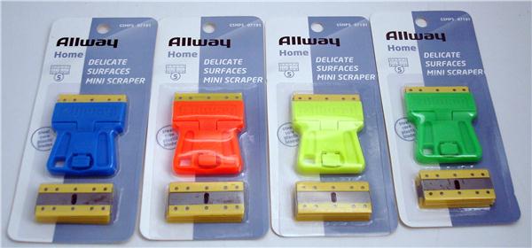 267042 Mini Scraper with 5 Steel Core Plastic Blades, Pack of 10