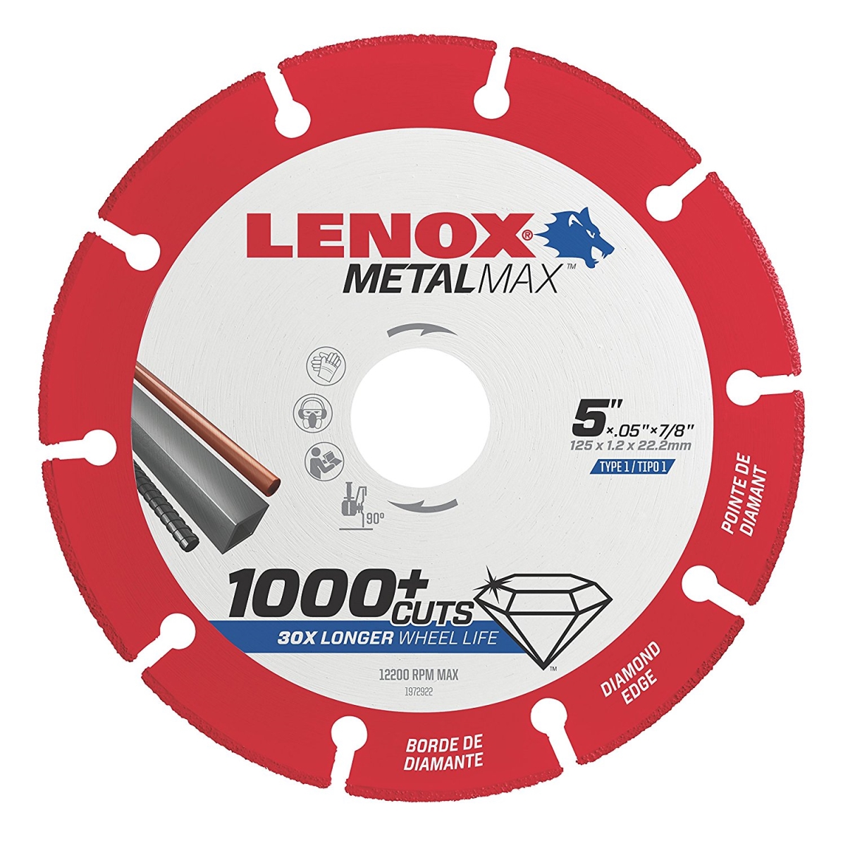 Picture of Lenox 273752 5 x 0.87 in. Metalmax Diamond Cutoff Wheel - Pack of 5