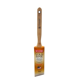 266897 1.5 in. Gold Edge Semioval Angle Brush