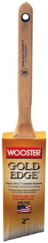266898 2 in. Gold Edge Semioval Angle Brush - Gold - 2 in.