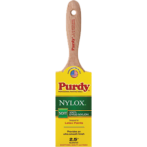 Purdy Nylox Sprig Flat Trim Brush 2-1/2 in W 2-15/16 in L Bristle Nylon Bristle Beavertail Handle Tan 144380225