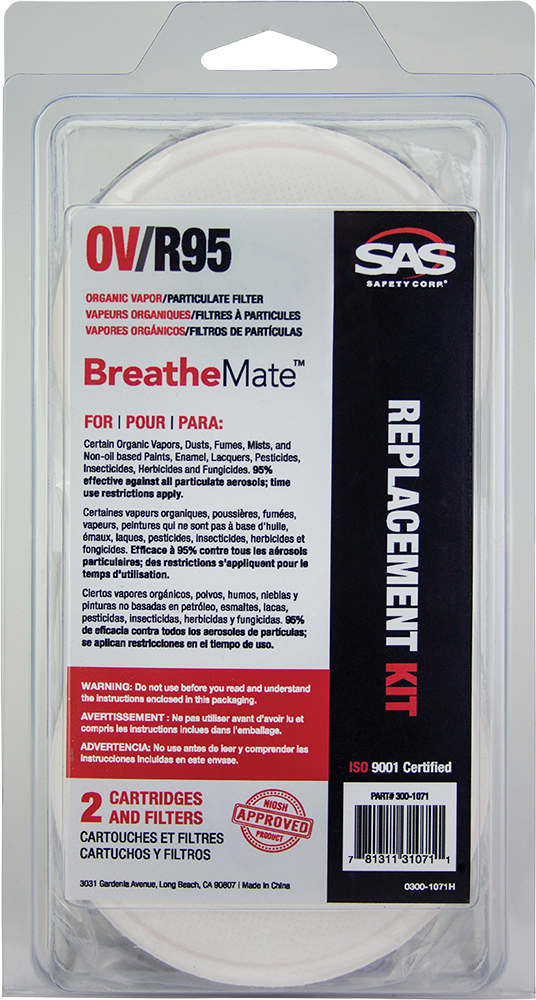 300-1071 Breathe Mate Organic Vapor & R95 Filter Combo Pak